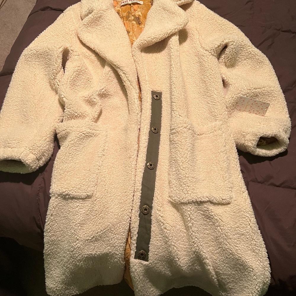 Teddy long free people coat